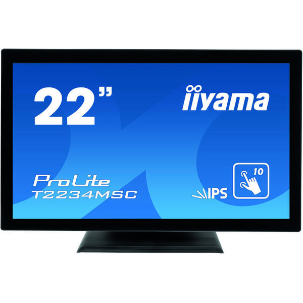 Monitor LED IIyama ProLite T2234MSC-B6X 21.5 inch Full HD Touchscreen, 8ms, USB, Boxe, Negru