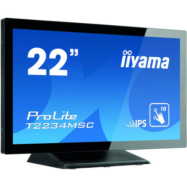 Monitor LED IIyama ProLite T2234MSC-B6X 21.5 inch Full HD Touchscreen, 8ms, USB, Boxe, Negru