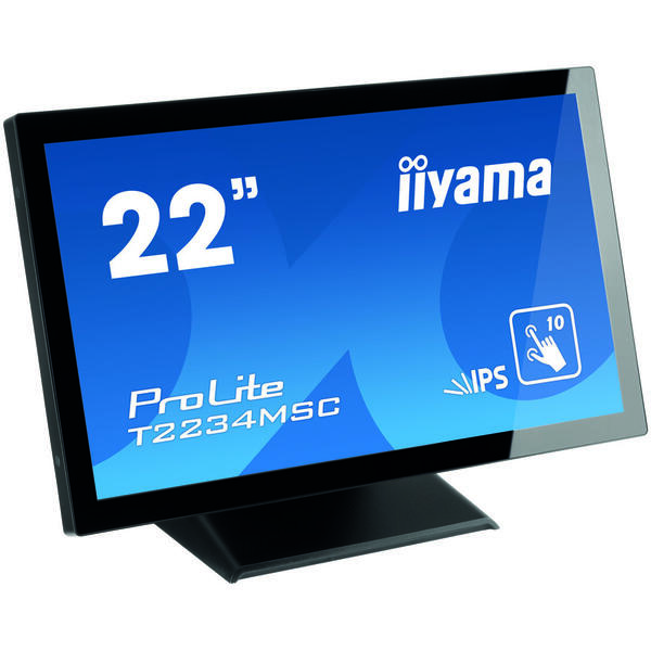 Monitor LED IIyama ProLite T2234MSC-B6X 21.5 inch Full HD Touchscreen, 8ms, USB, Boxe, Negru