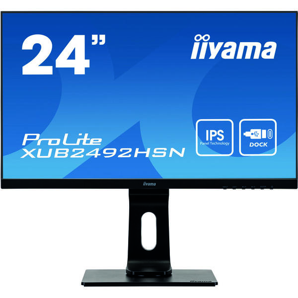 Monitor LED IIyama ProLite XUB2492HSN-B1 23.8 inch Full HD IPS 75Hz, 4ms, USB Type C, Boxe, Negru