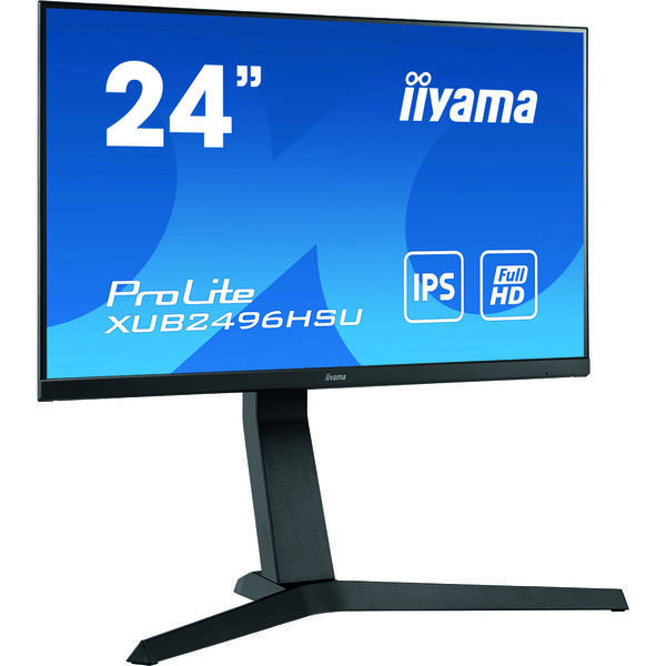 Monitor LED IIyama ProLite XUB2496HSU-B1 23.8 inch Full HD IPS 75Hz, 1ms, USB, Boxe, Negru