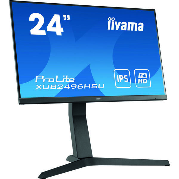 Monitor LED IIyama ProLite XUB2496HSU-B1 23.8 inch Full HD IPS 75Hz, 1ms, USB, Boxe, Negru