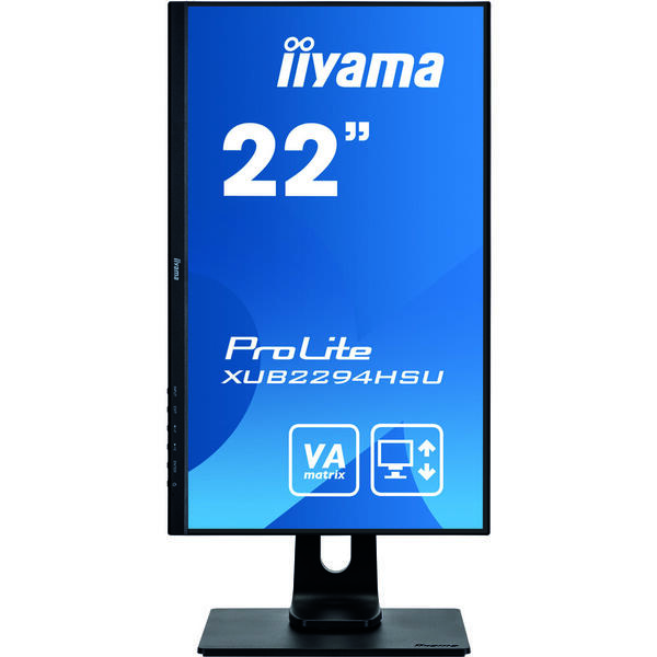 Monitor LED IIyama ProLite XUB2294HSU-B1 21.5 inch Full HD Ultra slim, 4ms, USB, Boxe, Negru