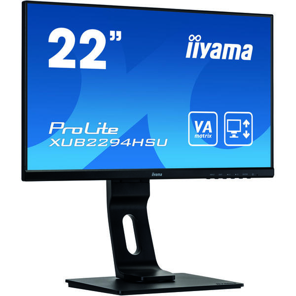 Monitor LED IIyama ProLite XUB2294HSU-B1 21.5 inch Full HD Ultra slim, 4ms, USB, Boxe, Negru