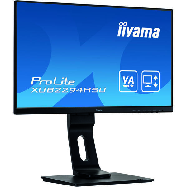 Monitor LED IIyama ProLite XUB2294HSU-B1 21.5 inch Full HD Ultra slim, 4ms, USB, Boxe, Negru