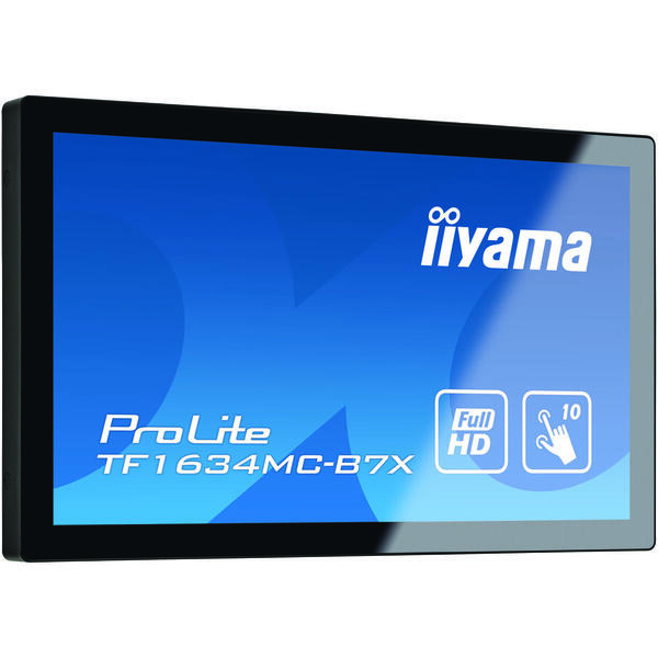 Monitor LED IIyama ProLite TF1634MC-B7X 15.6 inch Full HD IPS Touch Waterproof, Negru