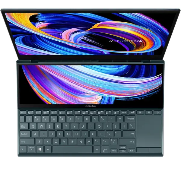 Ultrabook Asus ZenBook Duo 14 UX482EA, 14 inch FHD, Intel Core i7-1165G7, 16GB DDR4X, 1TB SSD, Intel Iris Xe, Win 10 Pro, Celestial Blue