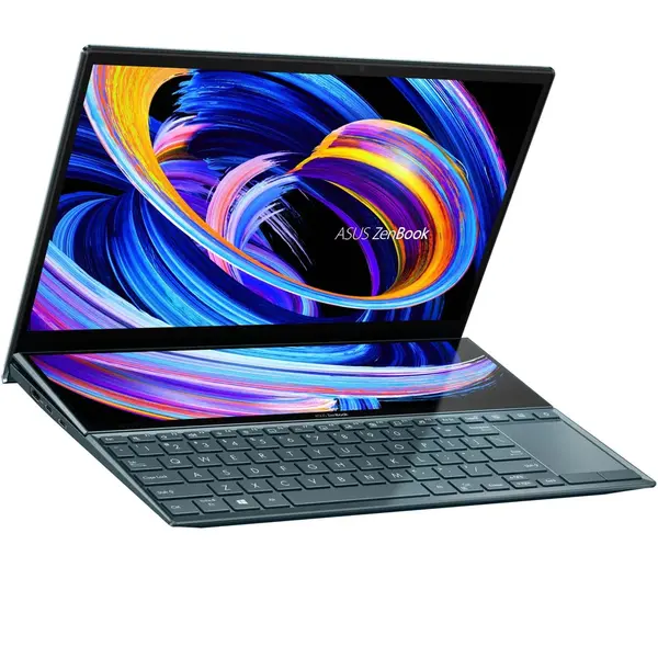 Ultrabook Asus ZenBook Duo 14 UX482EG, 14 inch FHD, Intel Core i5-1135G7, 8GB DDR4X, 512GB SSD, nVidia GeForce MX450 2GB, Win 10 Pro, Celestial Blue