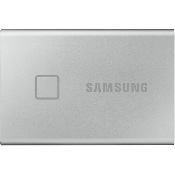 SSD Samsung Portable T7 Touch 2TB USB 3.2 tip C, Silver