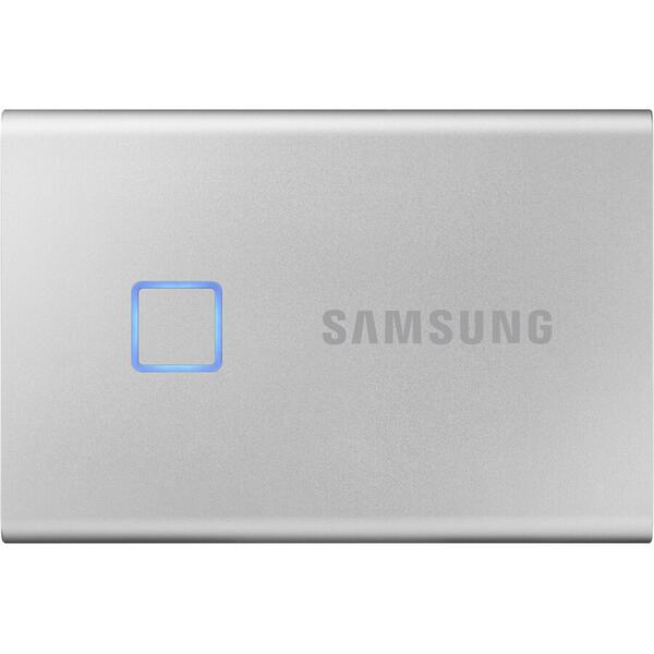 SSD Samsung Portable T7 Touch 2TB USB 3.2 tip C, Silver