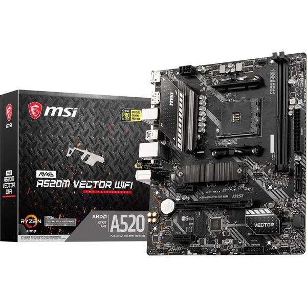 Placa de baza MSI MAG A520M VECTOR WIFI Socket AM4