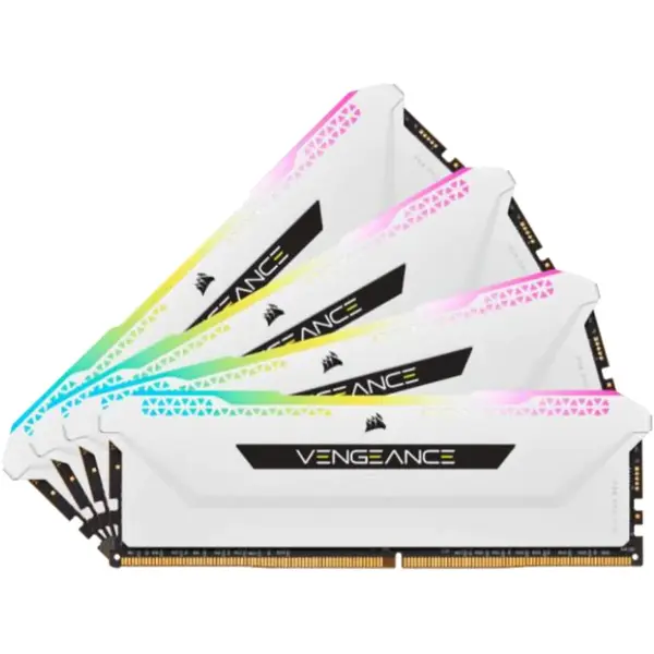 Memorie Corsair Vengeance RGB Pro SL 32GB DDR4, 3200MHz, CL16, Kit Quad Channel, Alb