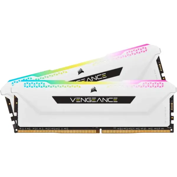 Memorie Corsair Vengeance RGB Pro SL 32GB, DDR4 3600MHz, CL18, Kit Dual Channel, Alb