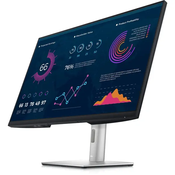 Monitor LED Dell P3221D, 31.5 inch QHD, IPS, 5ms, USB-C, Negru