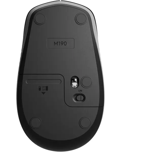 Mouse Logitech Optic M190, USB Wireless, Charcoal