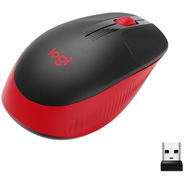 Logitech Optic M190, USB Wireless, Red