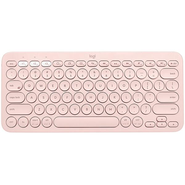 Tastatura Logitech K380, Bluetooth, Layout US, Rose