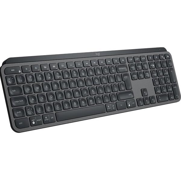 Tastatura Logitech MX Keys Advanced Wireless Illuminated Layout UK, Graphite