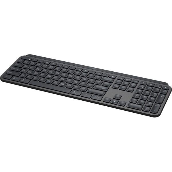 Tastatura Logitech MX Keys Advanced Wireless Illuminated Layout UK, Graphite