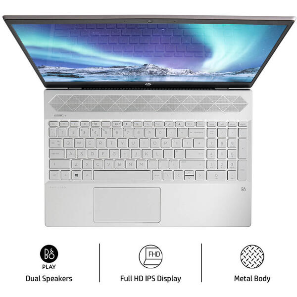 Laptop HP Pavilion 15-CS3019NQ, 15.6 inch FHD, Intel Core i5 1035G1, 8GB DDR4, 512GB  SSD, nVidia GeForce MX250 2GB, FreeDOS