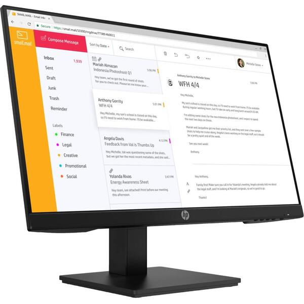 Monitor LED HP P24 G4 24 inch FHD, 5ms, Negru