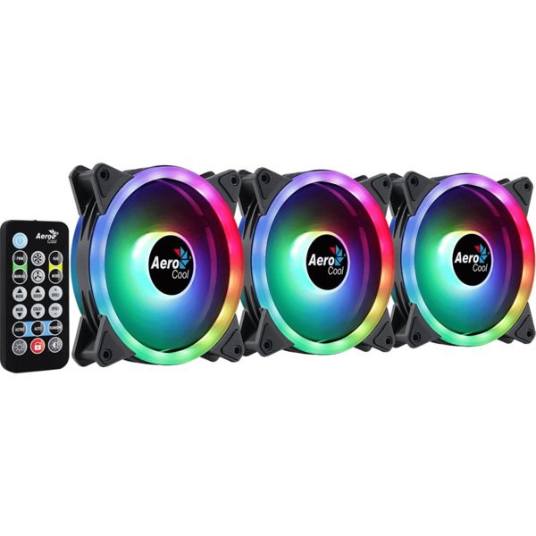 Ventilator PC Aerocool Duo 12 Pro aRGB Set 3 ventilatoare