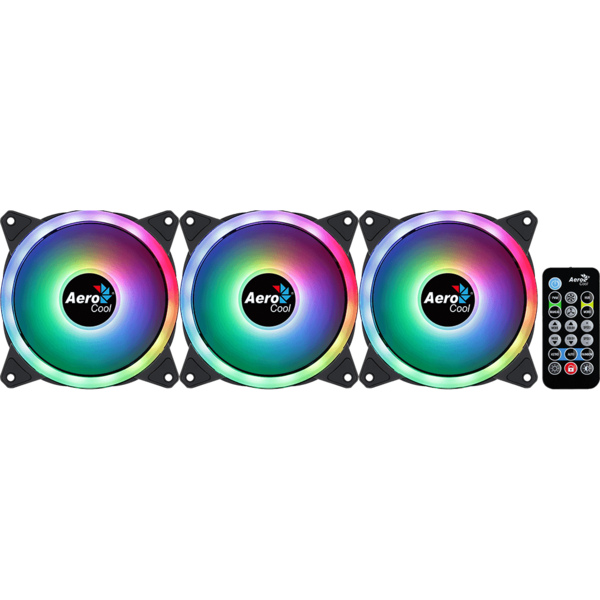 Ventilator PC Aerocool Duo 12 Pro aRGB Set 3 ventilatoare