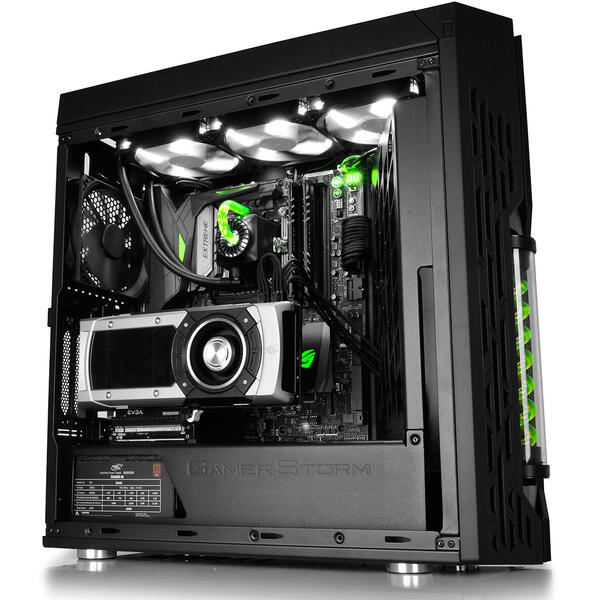 Carcasa Deepcool Gamer Storm Genome negru cu verde