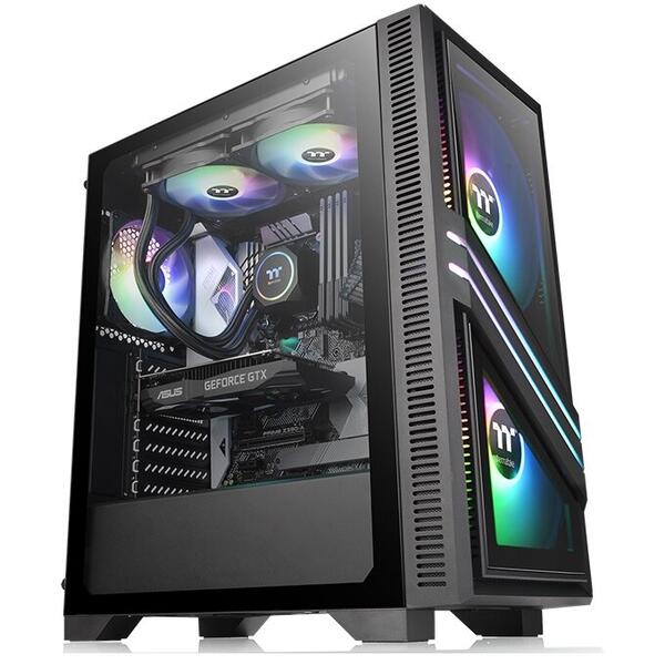 Carcasa Thermaltake Versa T35 Tempered Glass RGB ATX Black