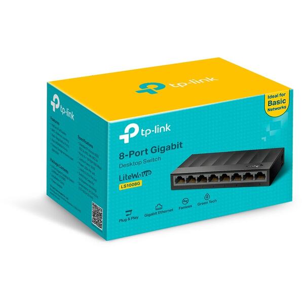 Switch TP-LINK Gigabit LiteWave LS1008G 8 porturi