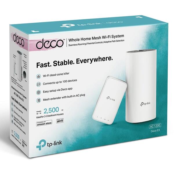 Router Wireless TP-LINK MESH Deco E3 Dual Band AC1200 2 pack