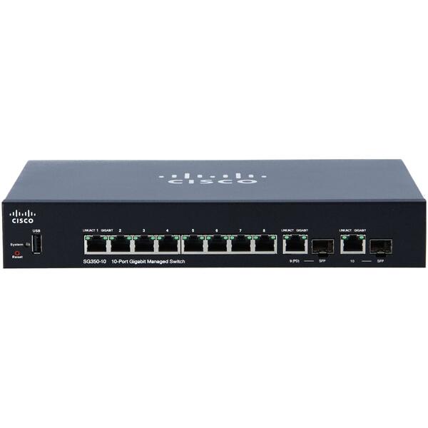 Switch Cisco SG350-10 10-port Gigabit Managed Switch