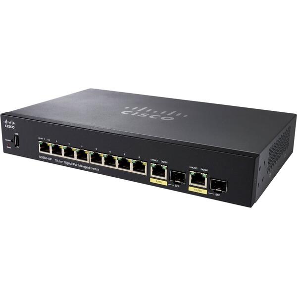 Switch Cisco SG350-10 10-port Gigabit Managed Switch