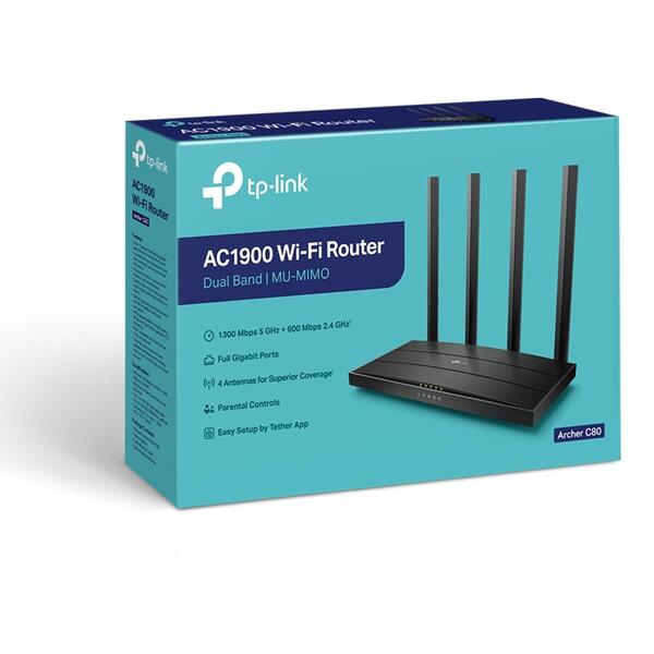 Router Wireless TP-LINK Archer C80 AC1900 Gigabit