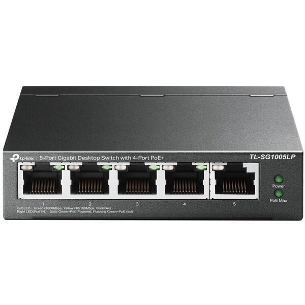 Switch TP-LINK TL-SG1005LP 5 porturi Gigabit PoE