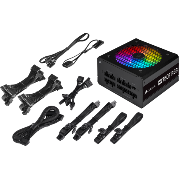 Sursa Corsair CX750F RGB, 750W, 80+ Bronze