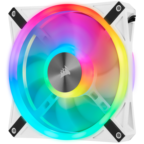 Ventilator PC Corsair iCUE QL140 White RGB 140mm Pachet 2 bucati