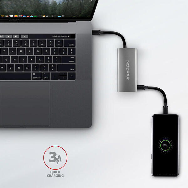 Hub USB AXAGON 2x USB 3.2 + 2x USB Type C, 10Gbps