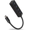 Hub USB AXAGON 4x USB 3.2, USB Type-C, Negru