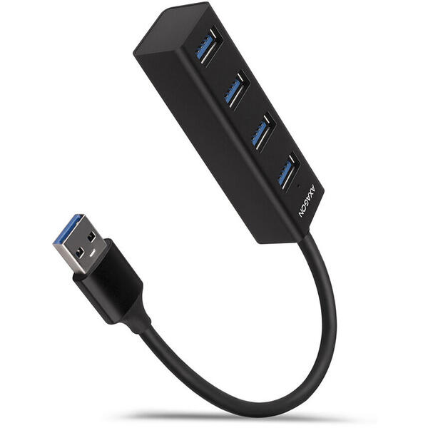 Hub USB AXAGON 4x USB 3.2, Negru