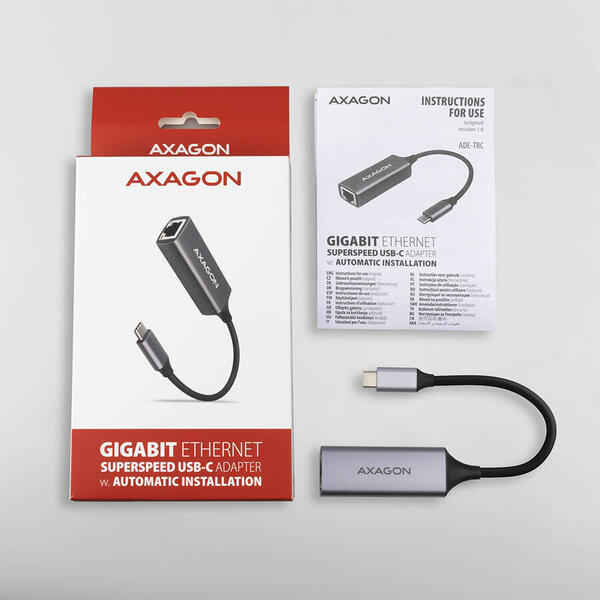 Placa de retea AXAGON USB 3.2 Type C la RJ-45 Gigabit