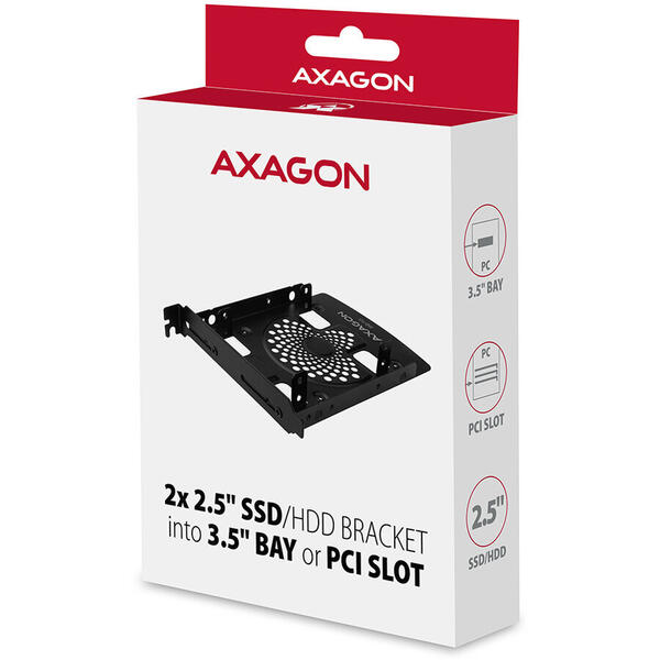 AXAGON Bracket 2x 2.5 Inch HDD/SSD la 3.5 Inch, RHD-P25