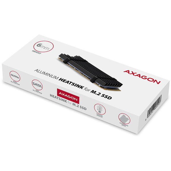 Cooler pasiv AXAGON pentru SSD M.2 2280, CLR-M2L6
