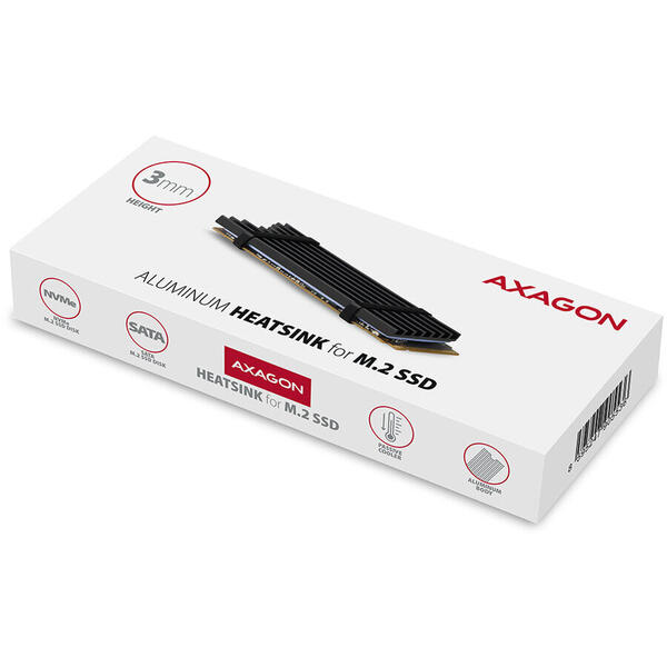 Cooler pasiv AXAGON pentru SSD M.2 2280, CLR-M2L3