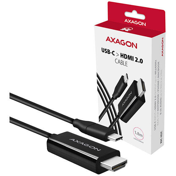 AXAGON Cablu USB Type-C - HDMI 2.0, 1.8m 4K/60Hz