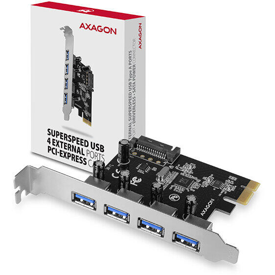 Adaptor USB AXAGON PCI-Express la 4x USB 3.2 Gen1