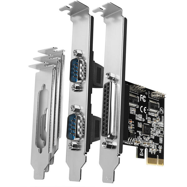 Adaptor AXAGON PCIe la 1x paralel + 2x serial