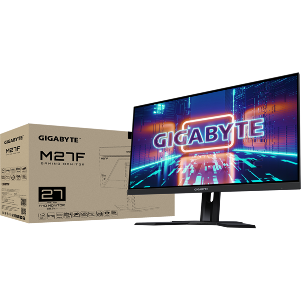 Monitor Gaming Gigabyte M27F 27 inch FHD IPS, 1 ms, HDR, 144 Hz, Negru