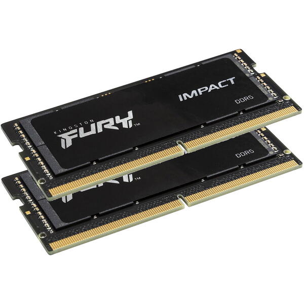 Memorie Notebook Kingston FURY Impact, 32GB, DDR5, 5600MHz, CL40, 1.1v, Kit Dual Channel
