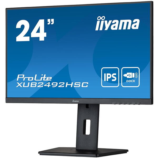 Monitor LED IIyama ProLite XUB2492HSC-B5 23.8 inch FHD IPS 4 ms 75 Hz USB-C